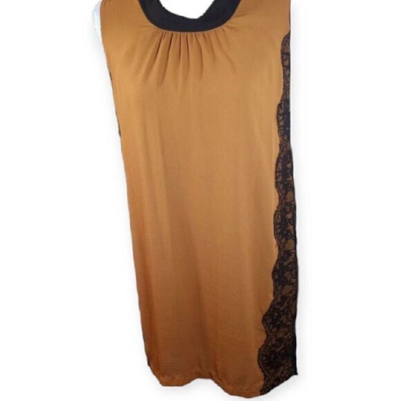 FOREVER 21 BLACK & CAMEL DRESS SZ.M EUC. - Picture 3 of 6